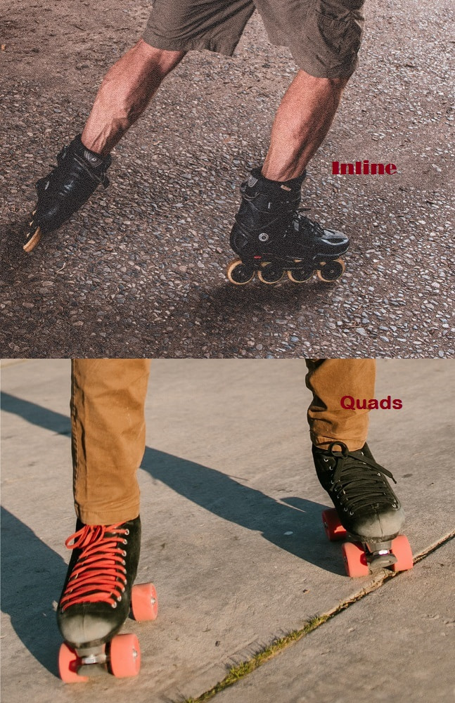 inline skates vs quad skates skating shoes type